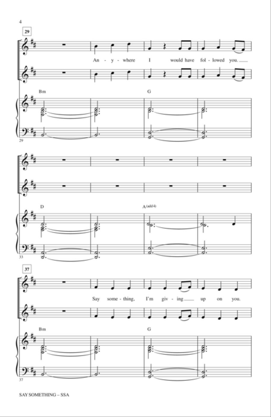 Say Something SSA scores gallery preview page 3