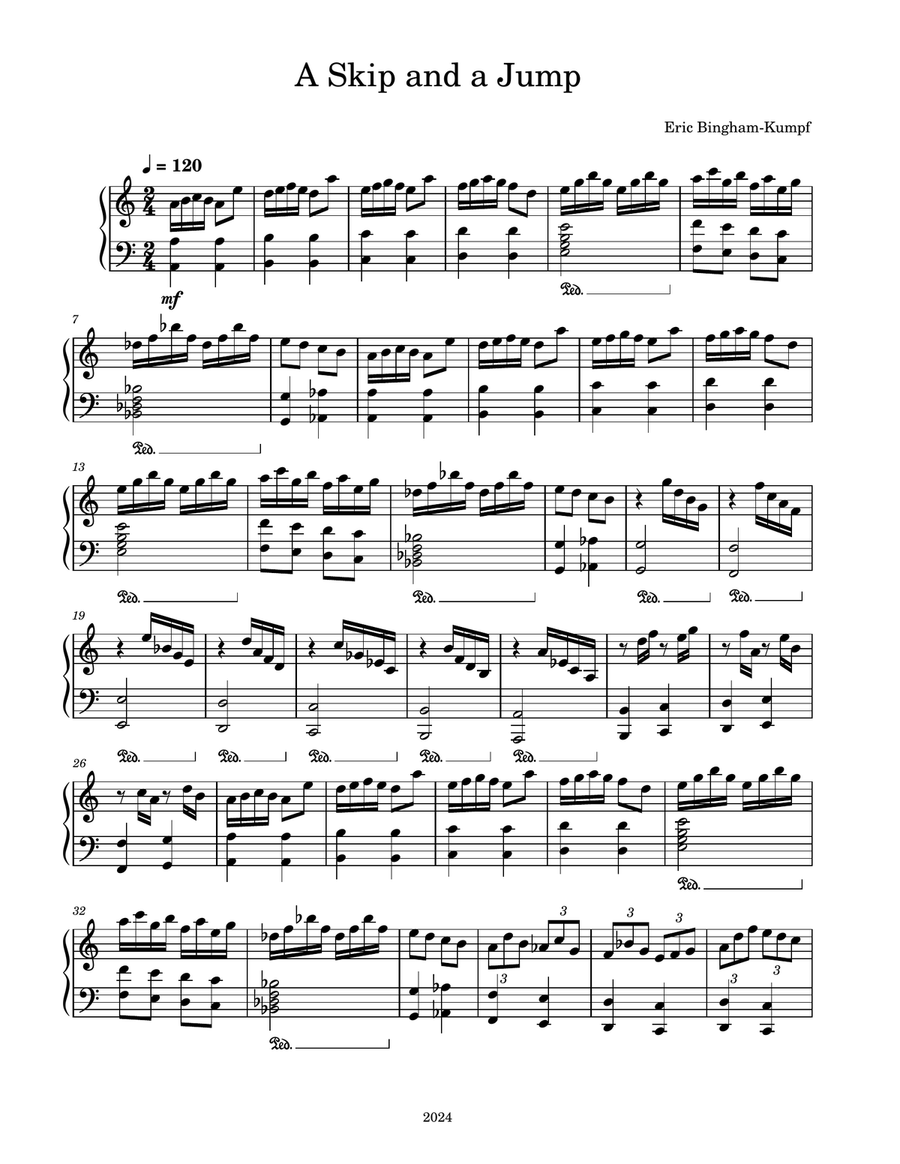 A Skip and a Jump Piano Solo scores gallery preview page 1