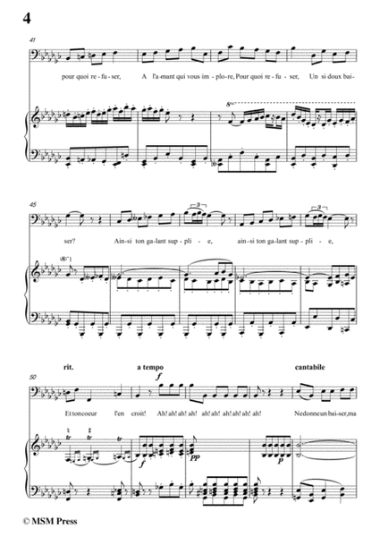 Gounod-Vous qui faites l'esdormie in e flat minor, for Voice and Piano image number null