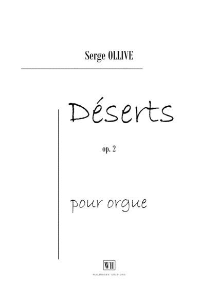 DESERTS OP. 2 image number null