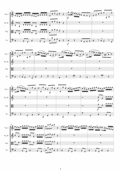Vivaldi - Concerto No.1 Op.9 in C major RV181 for String Quartet image number null