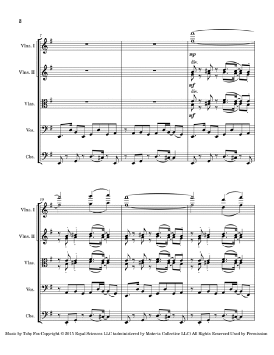 Death By Glamour String Orchestra scores gallery preview page 2