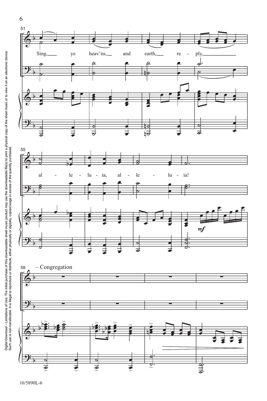 Christ the Lord is Risen Today Choir scores gallery preview page 6