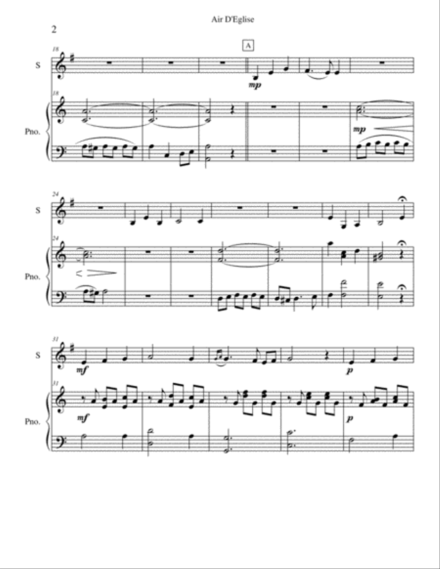 Air D'Eglise (Pieta Signore) Horn scores gallery preview page 2