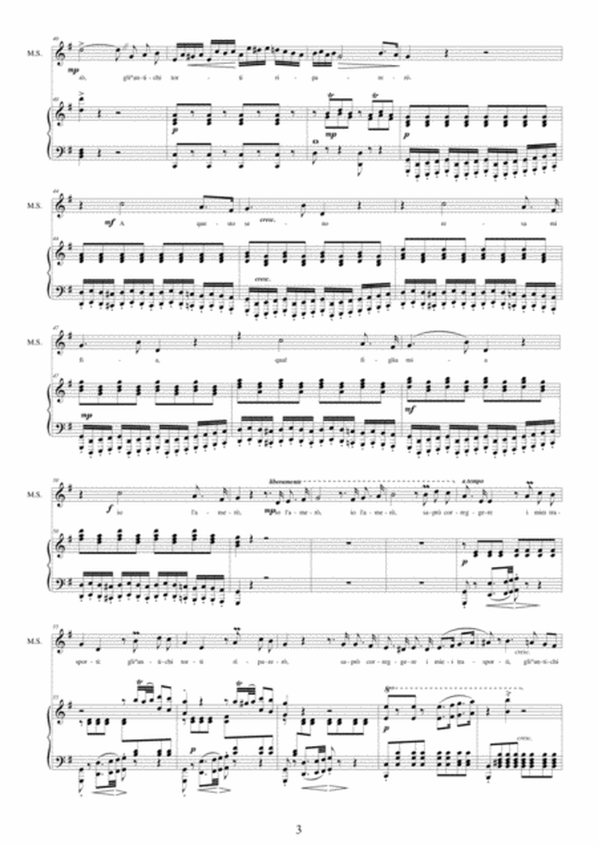 Rossini-La gazza ladra (Act 2) A questo seno - Mezzo-soprano and piano image number null