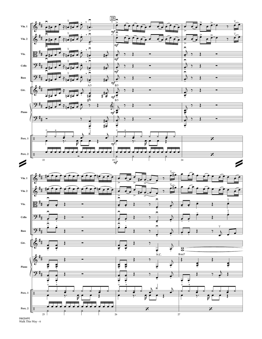 Walk This Way - Conductor Score (Full Score) Orchestra scores gallery preview page 5