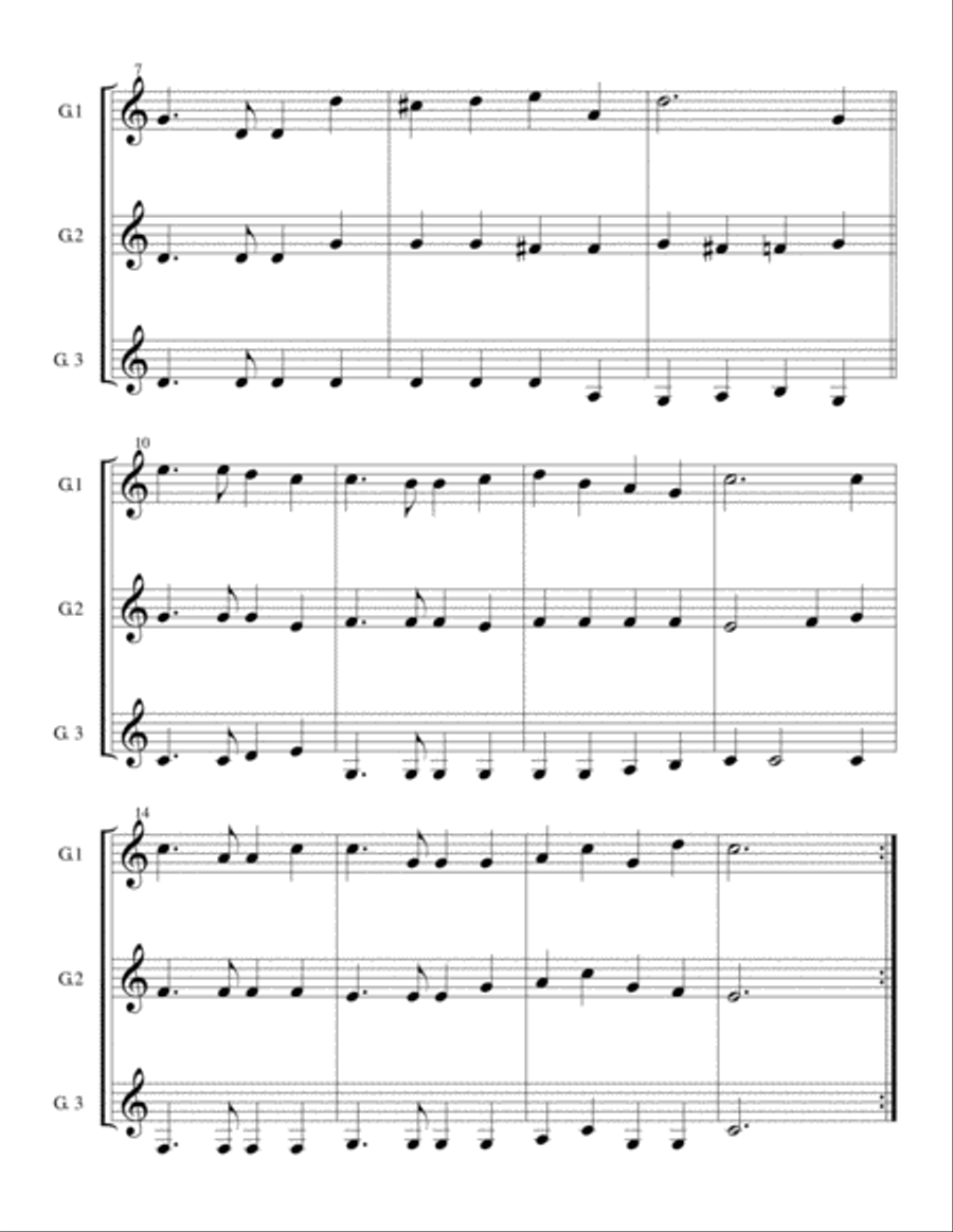Hymns For Guitar Trio book I Small Ensemble scores gallery preview page 5