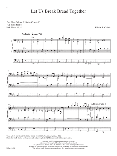 I Want Jesus to Walk with Me: 8 Hymn Settings for Organ