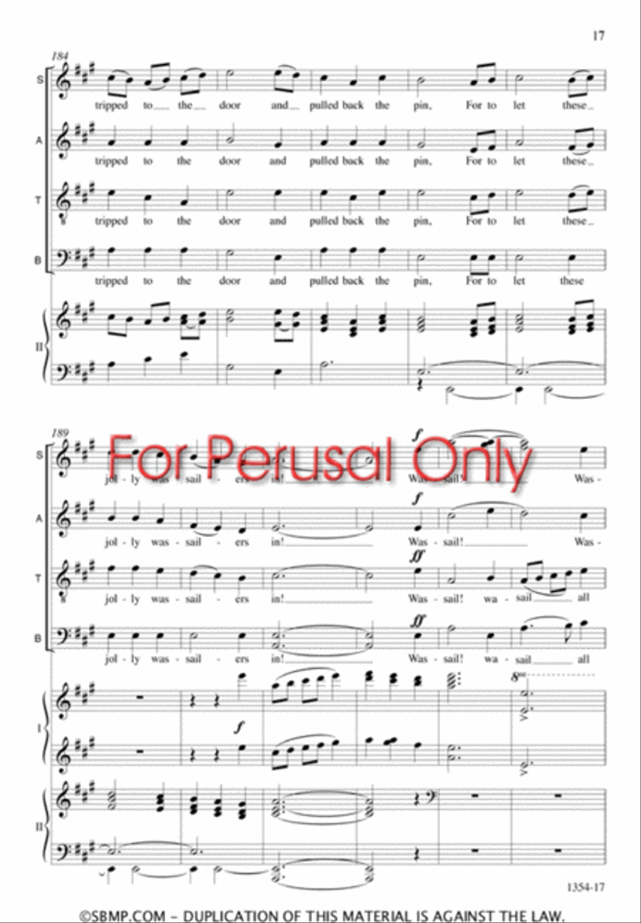 Gloucestershire Wassail - SATB Octavo 4-Part scores gallery preview page 16