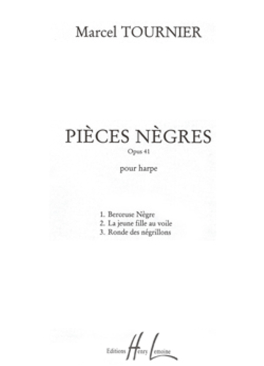 Pieces negres (3) Op. 41 Harp scores gallery preview page 1