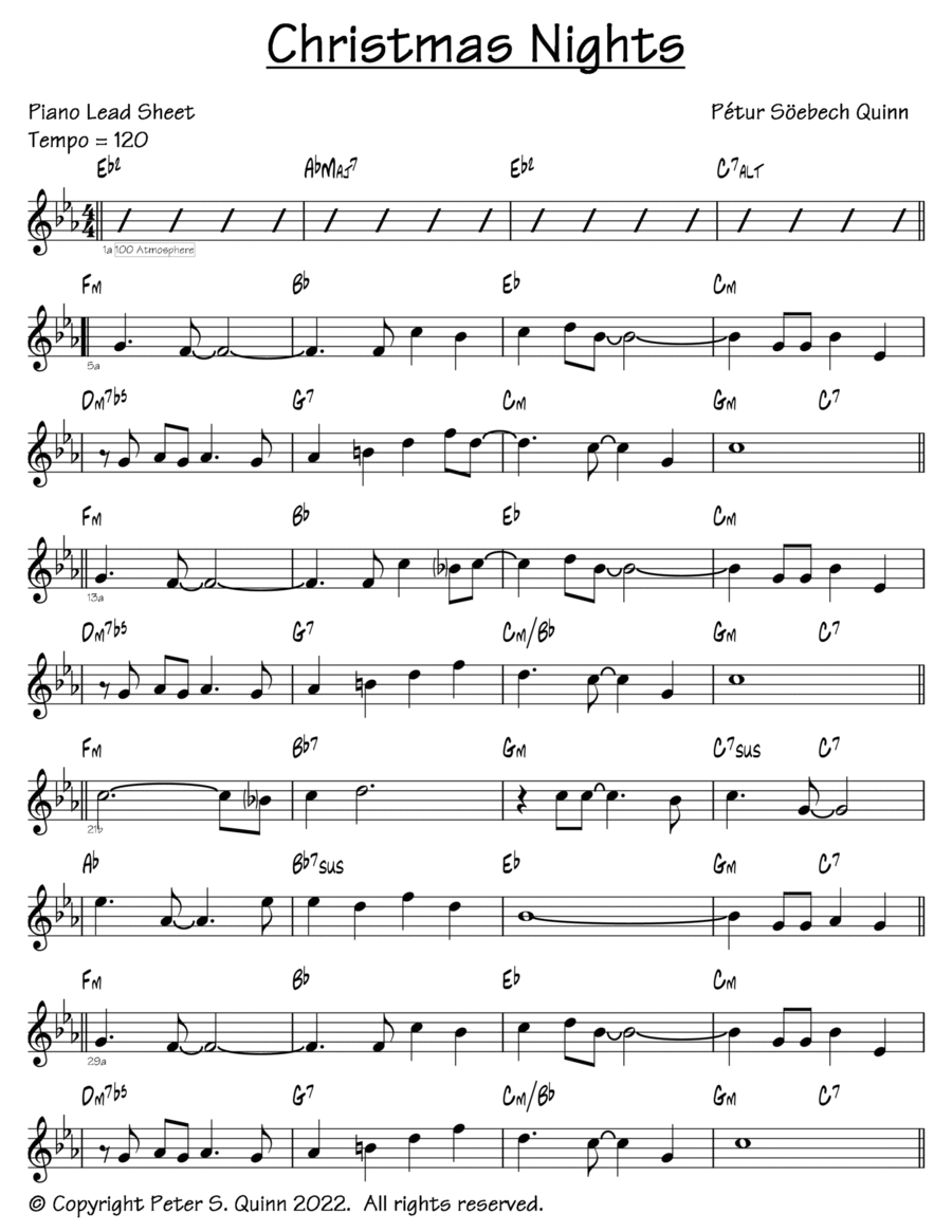 Christmas Nights Christmas Nights Piano scores gallery preview page 1