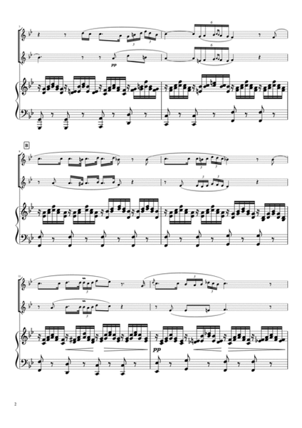 "Ave Maria" Pianotrio, (Bdur) Piano trio, violin duet image number null