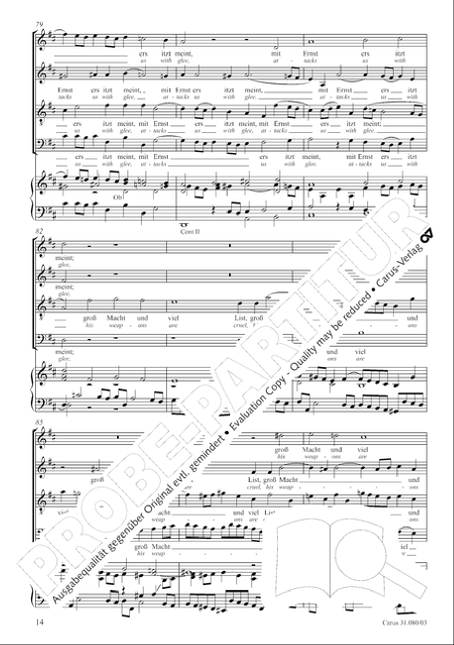 A mighty fortress is our God (Ein feste Burg ist unser Gott) A mighty fortress is our God (Ein feste Burg ist unser Gott) 4-Part scores gallery preview page 14