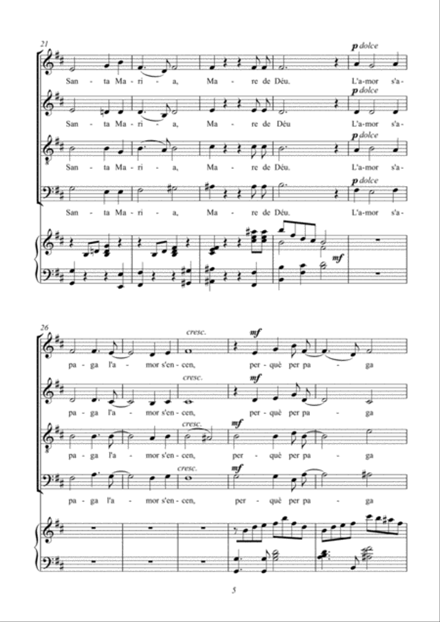 Avemaria de Robines 4-Part scores gallery preview page 5