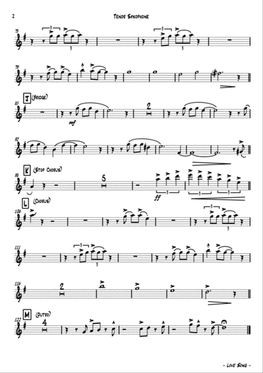 Love Song Love Song Jazz Ensemble scores gallery preview page 3