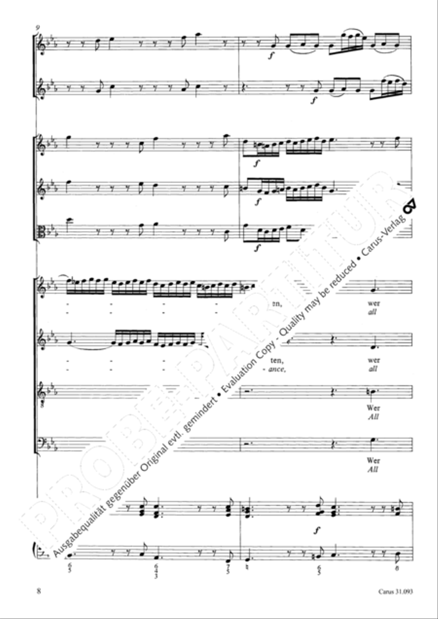 All those who seek God's sov'reign guidance (Wer nur den lieben Gott lasst walten) 4-Part scores gallery preview page 9