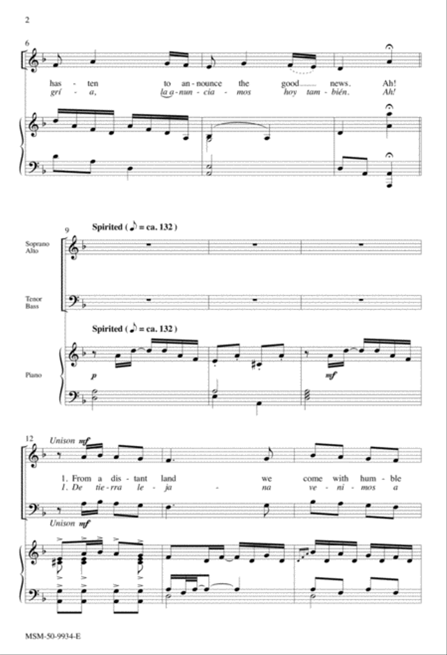 The Magi Who to Bethlehem Did Go (Los magos que llegaron Belén) 2-Part scores gallery preview page 3