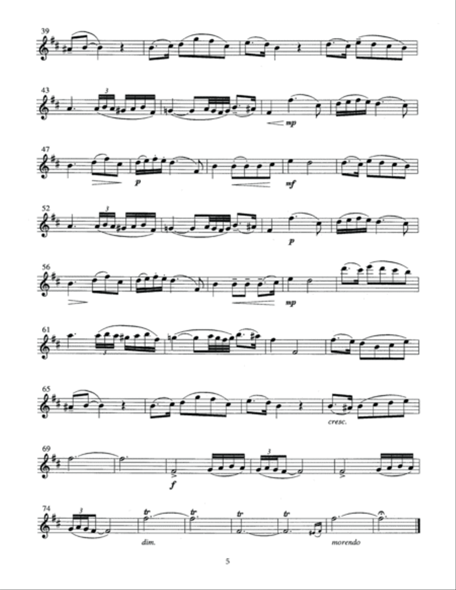Solo Pieces for the Advanced Saxophonist Saxophone Solo scores gallery preview page 6