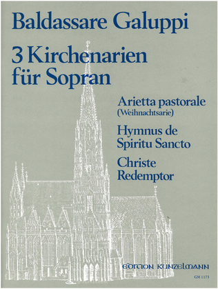 Book cover for 3 church arias for soprano