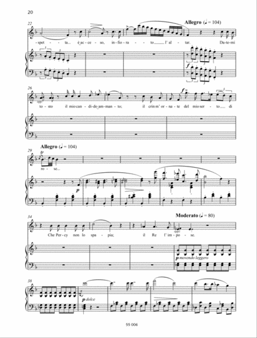 Piangete voi? A dolce guidami castel natio Soprano Voice scores gallery preview page 2