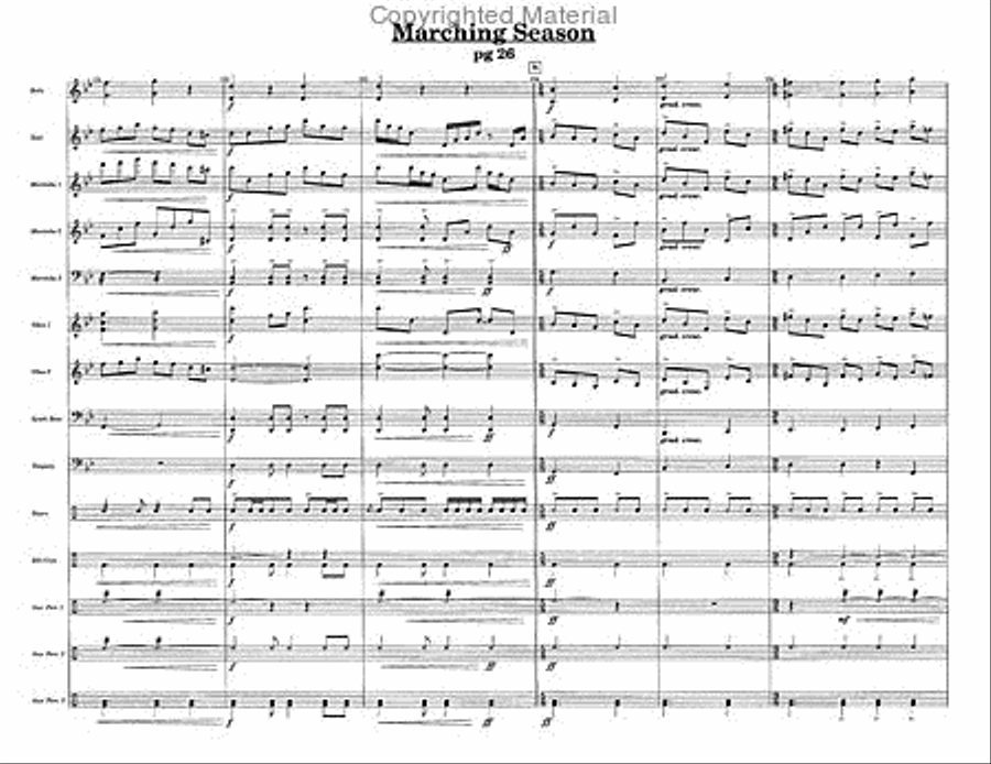 Marching Season Percussion Ensemble scores gallery preview page 7