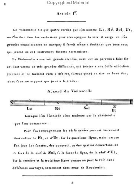 Methods & Treatises Cello - Volume 1 - France 1800-1860