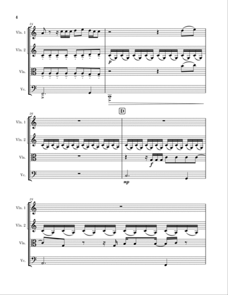 Lego House String Quartet scores gallery preview page 4