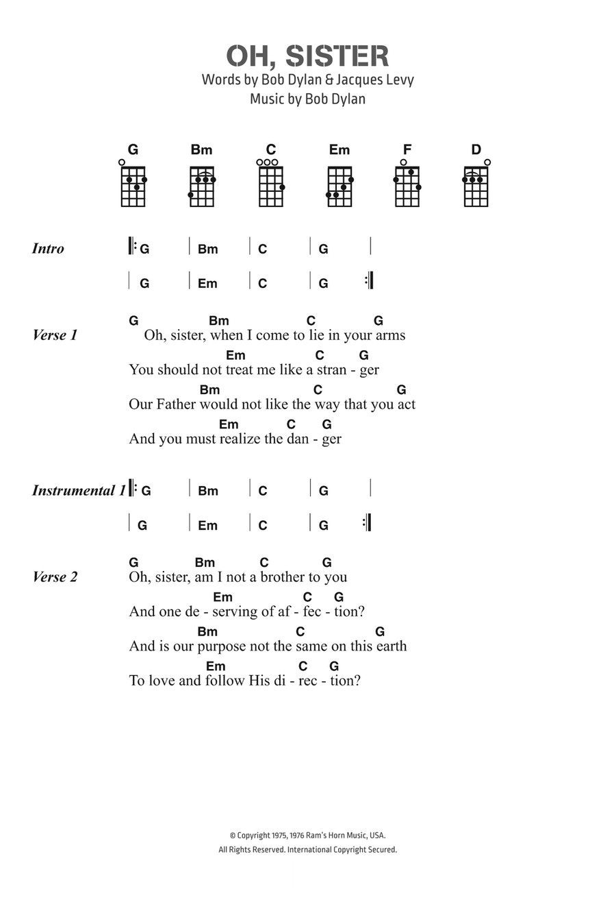 Oh, Sister Oh, Sister Voice scores gallery preview page 1