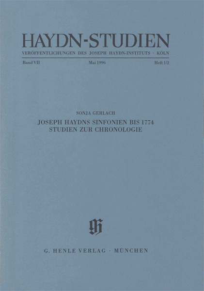 Joseph Haydns Sinfonien bis 1774 by Franz Joseph Haydn  Sheet Music