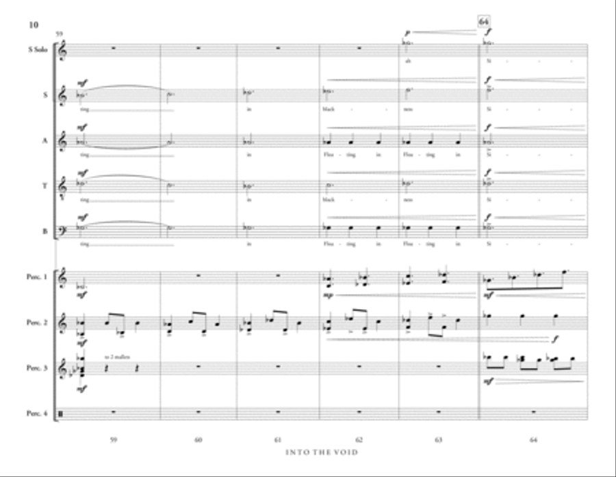 Into the Void (percussion ensemble) Choir scores gallery preview page 11