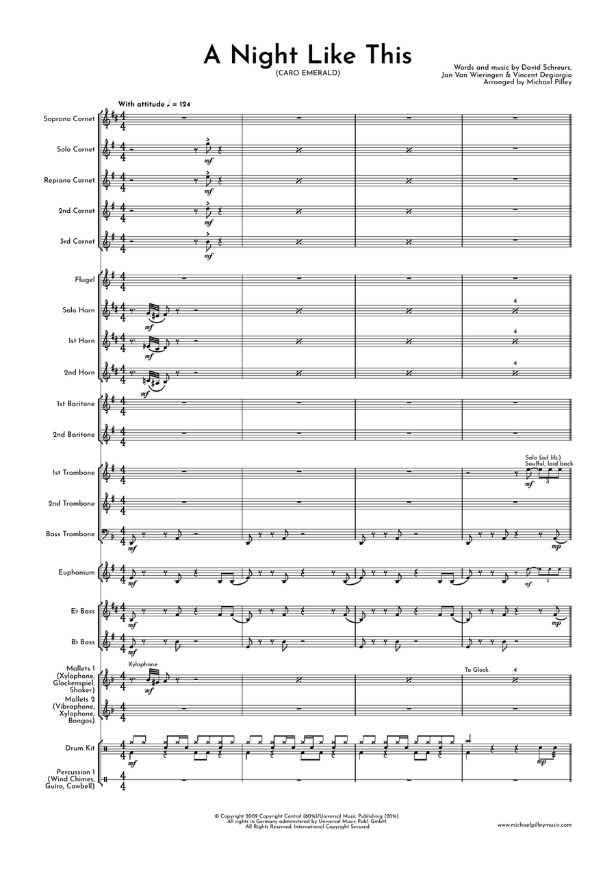 A Night Like This Brass Band scores gallery preview page 2