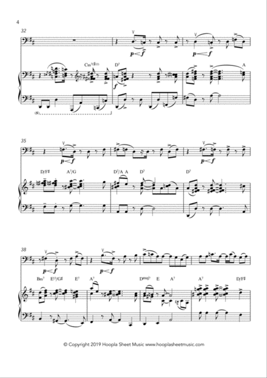 Hark! The Funky Angels Sing (Hark! The Herald Angels Sing) Cello Solo scores gallery preview page 4