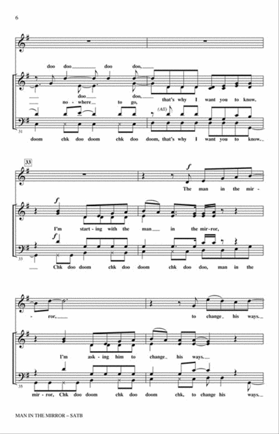 Man in the Mirror 4-Part scores gallery preview page 2