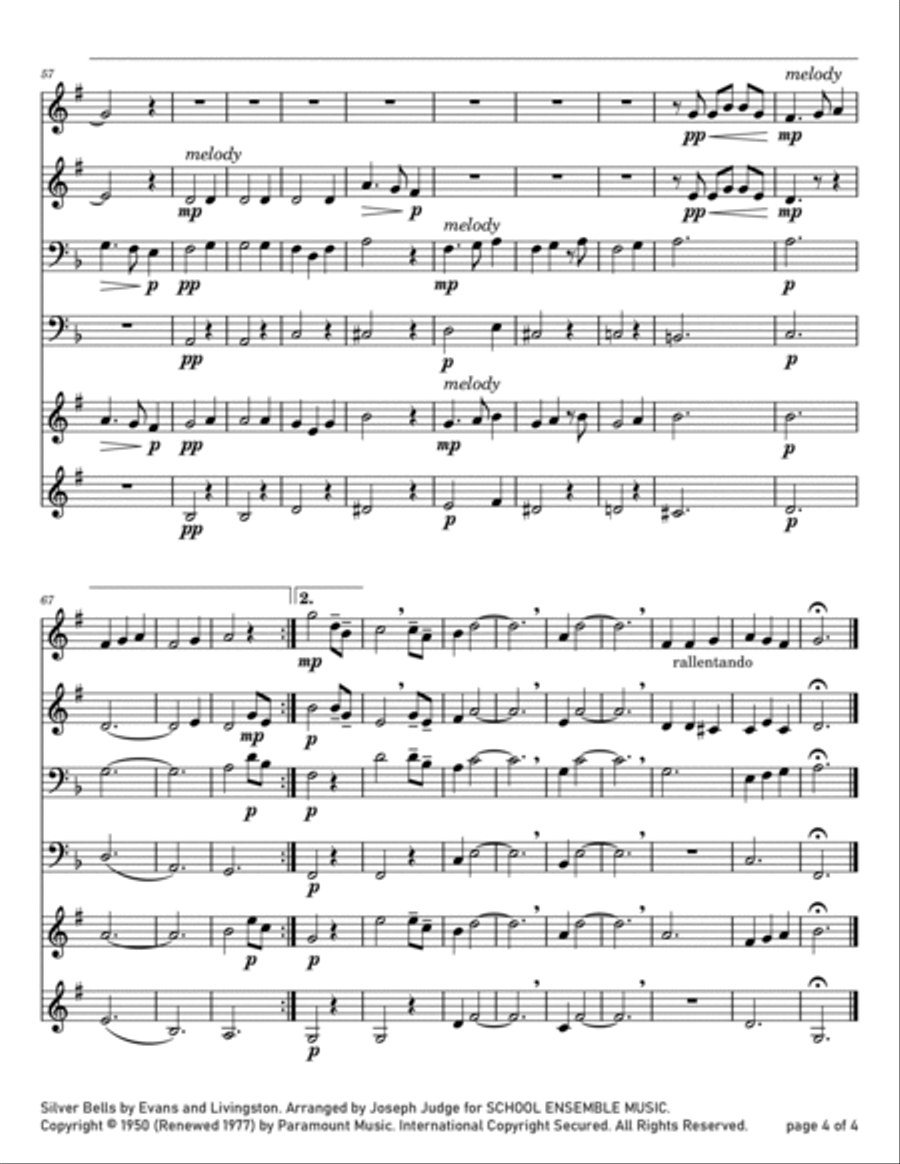 Silver Bells Euphonium scores gallery preview page 4