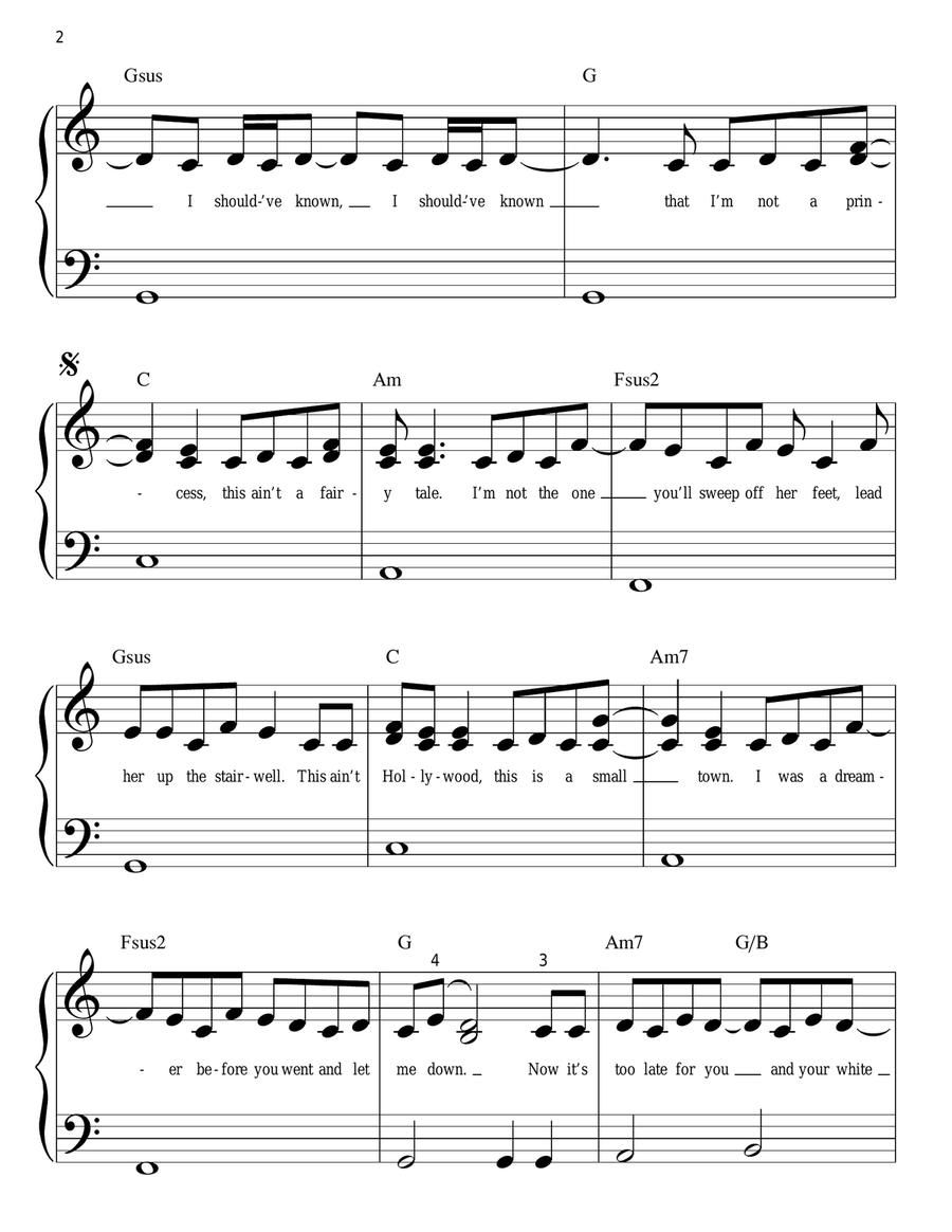 White Horse White Horse Easy Piano scores gallery preview page 2