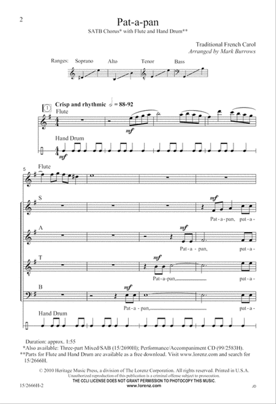 Pat-a-pan 4-Part scores gallery preview page 2