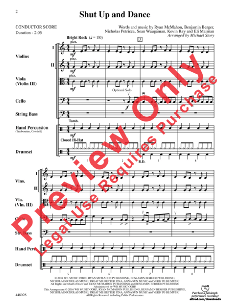 Shut Up and Dance String Orchestra scores gallery preview page 3