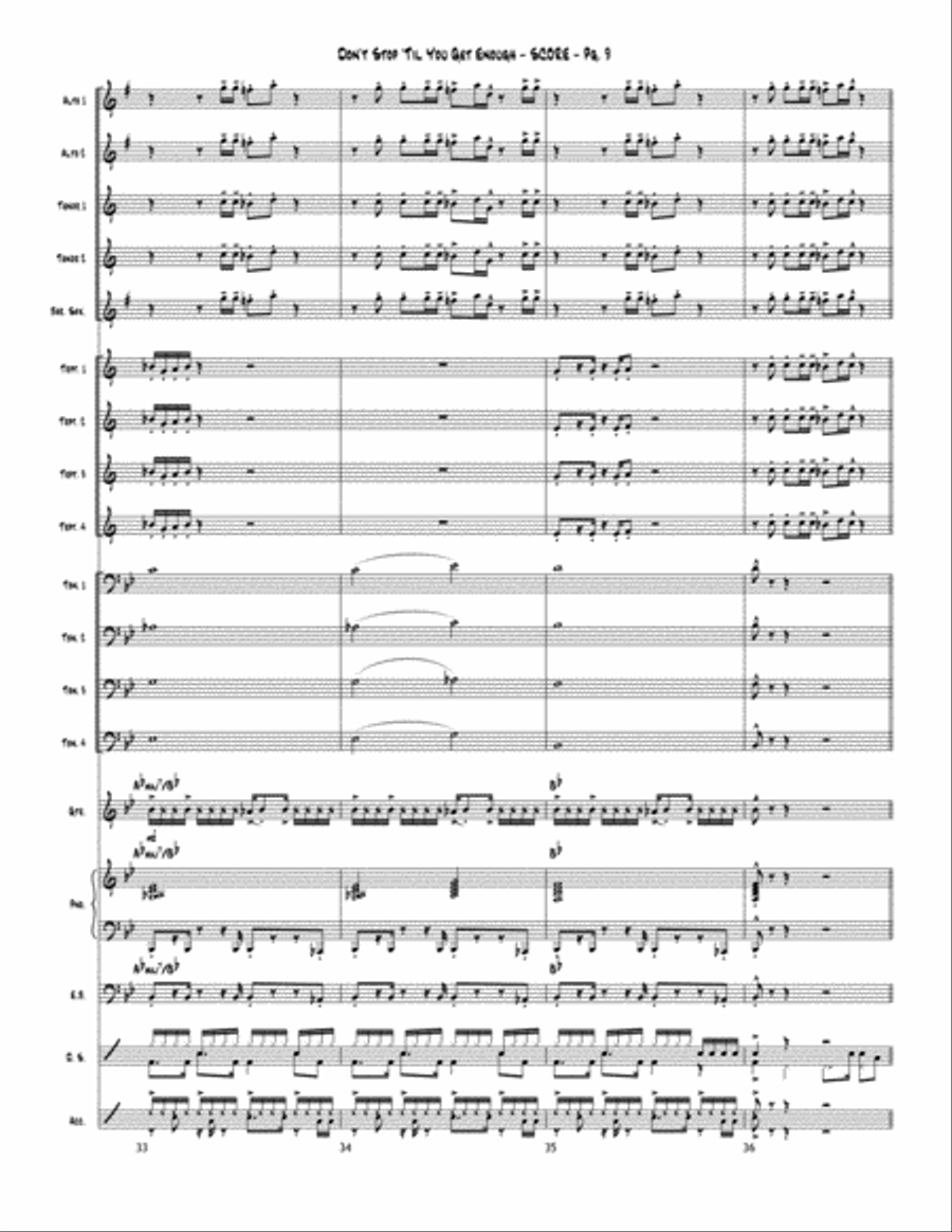 Don't Stop 'Till You Get Enough Jazz Ensemble scores gallery preview page 10