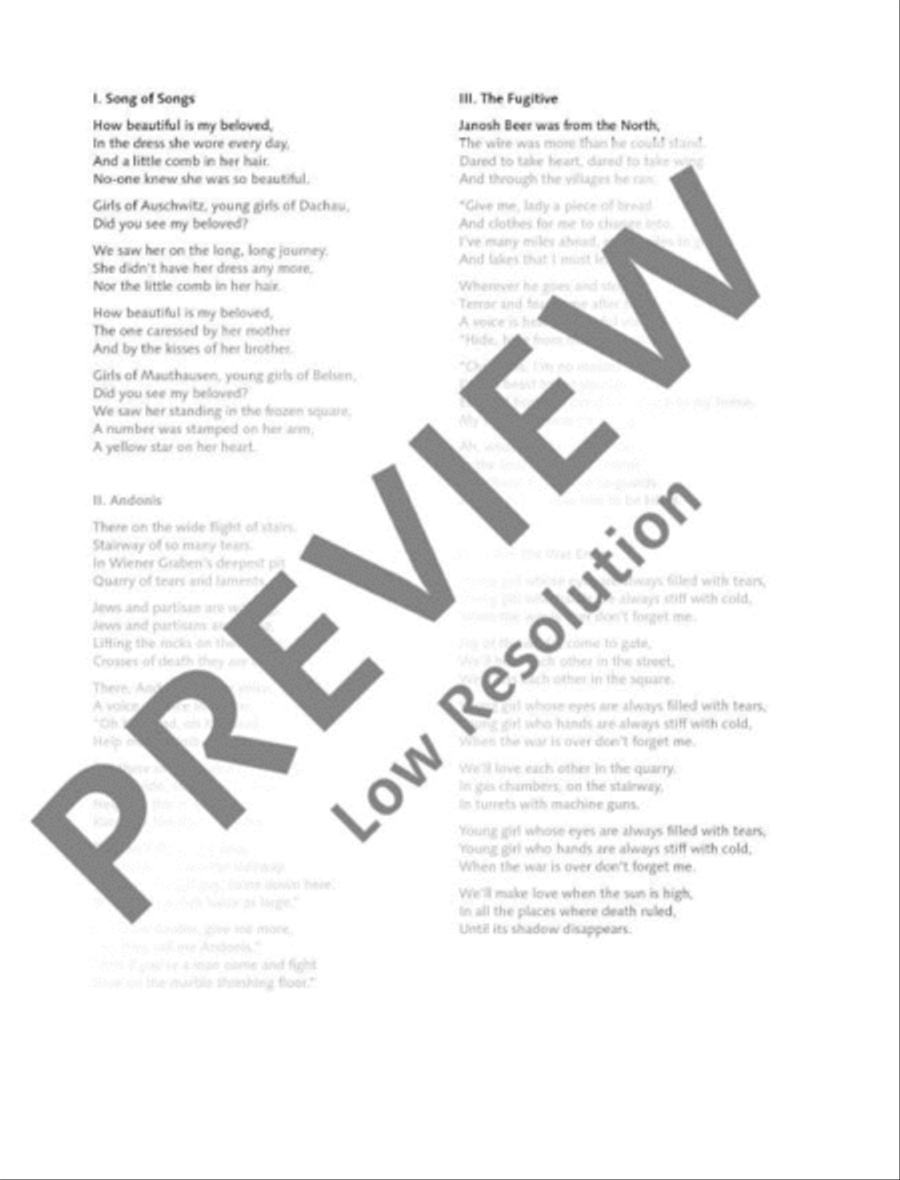 Mauthausen Mezzo-Soprano Voice scores gallery preview page 6