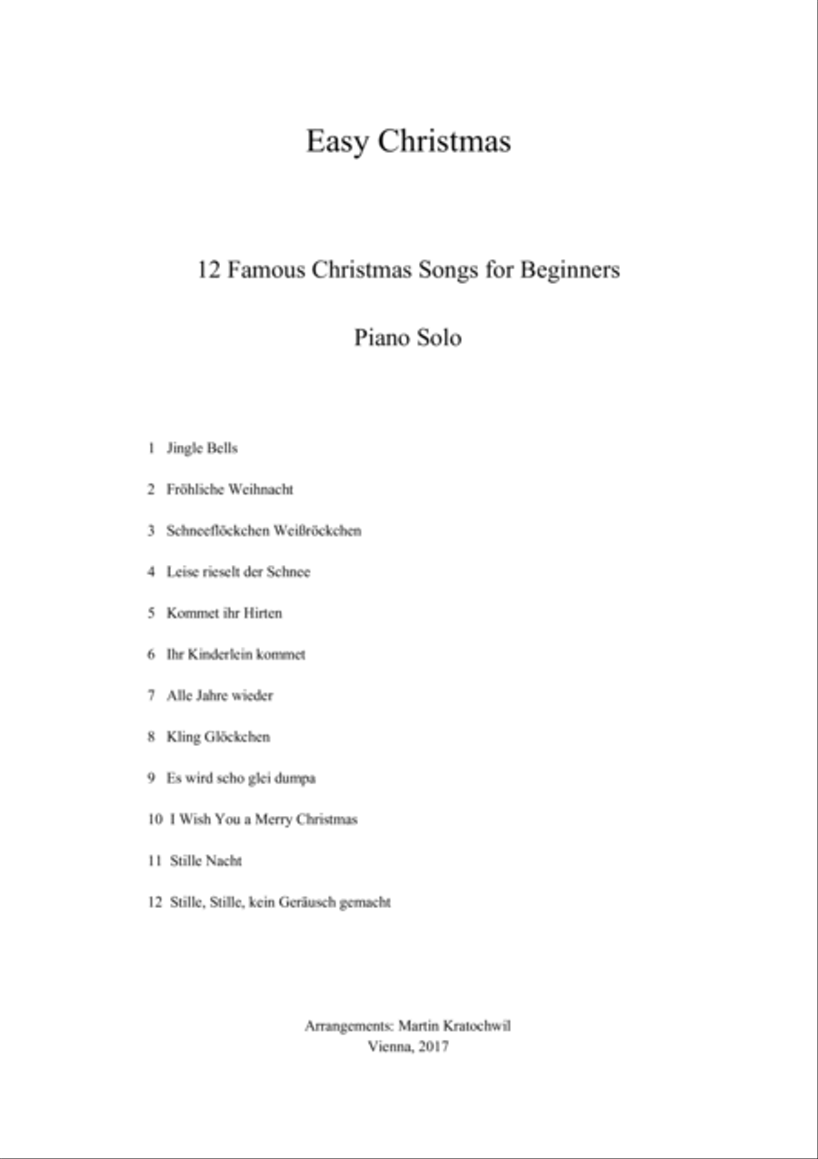 Easy Christmas for Piano Easy Piano scores gallery preview page 2