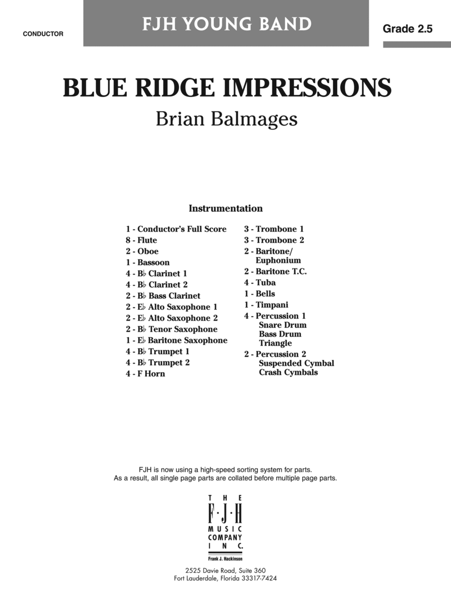 Blue Ridge Impressions: Score Concert Band scores gallery preview page 1