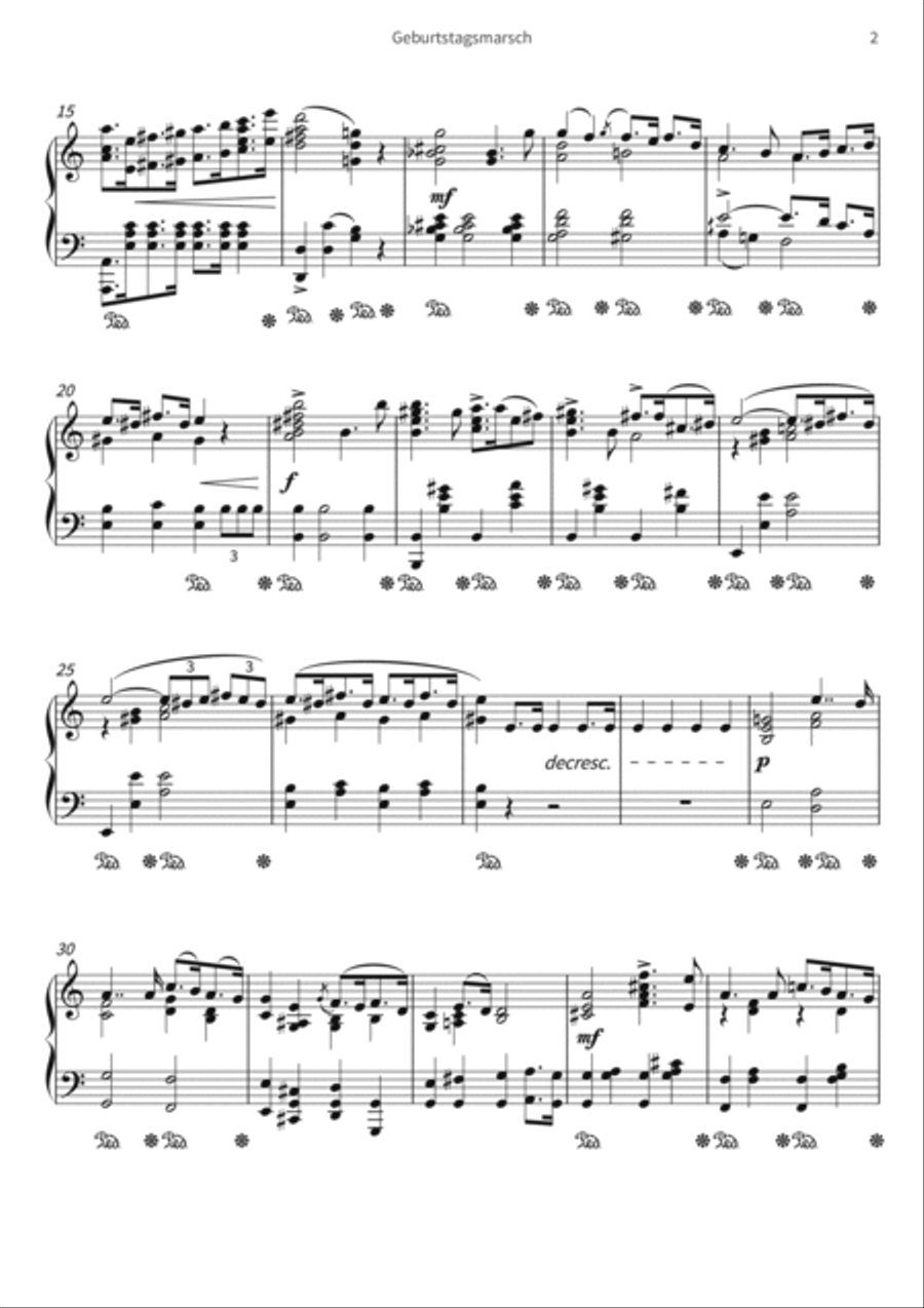 Geburtstagsmarsch Piano scores gallery preview page 4