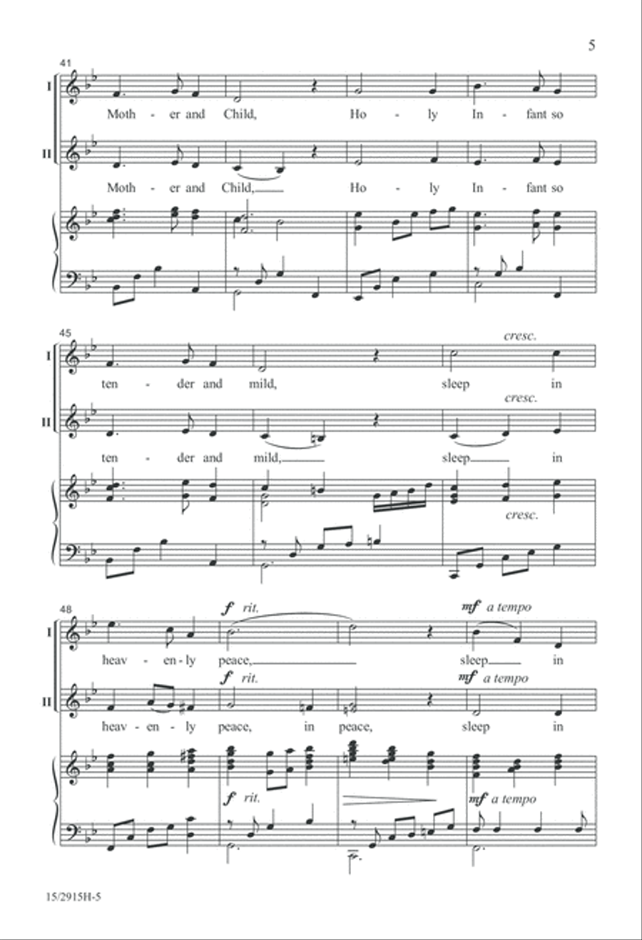 All On a Silent Night 2-Part scores gallery preview page 6