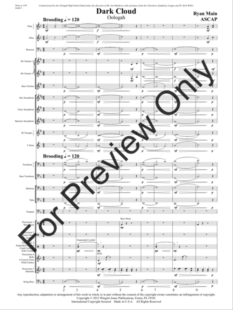 Dark Cloud Concert Band scores gallery preview page 4