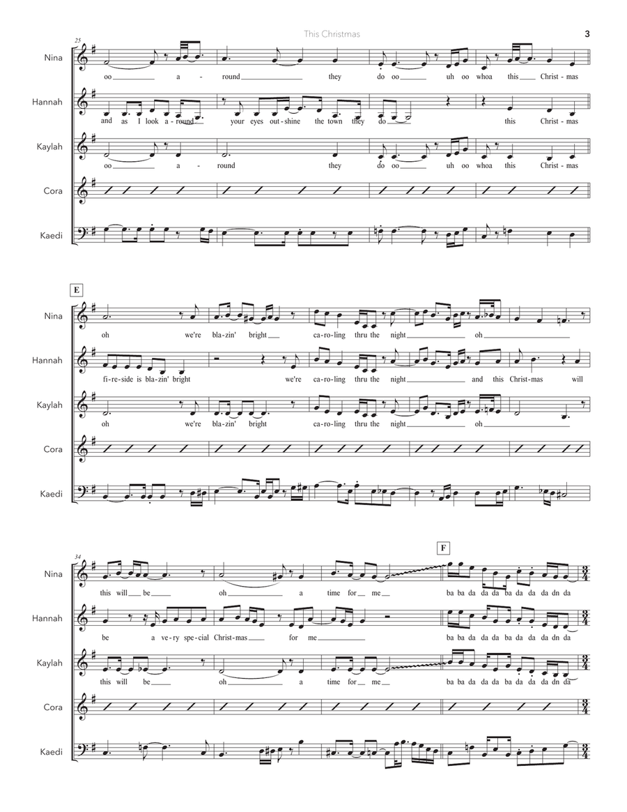 This Christmas This Christmas SSAA scores gallery preview page 3