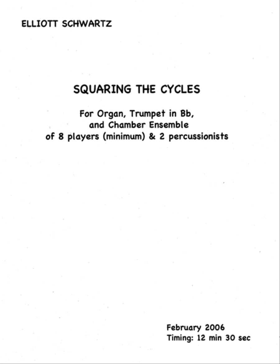 [Schwartz] Squaring the Cycles