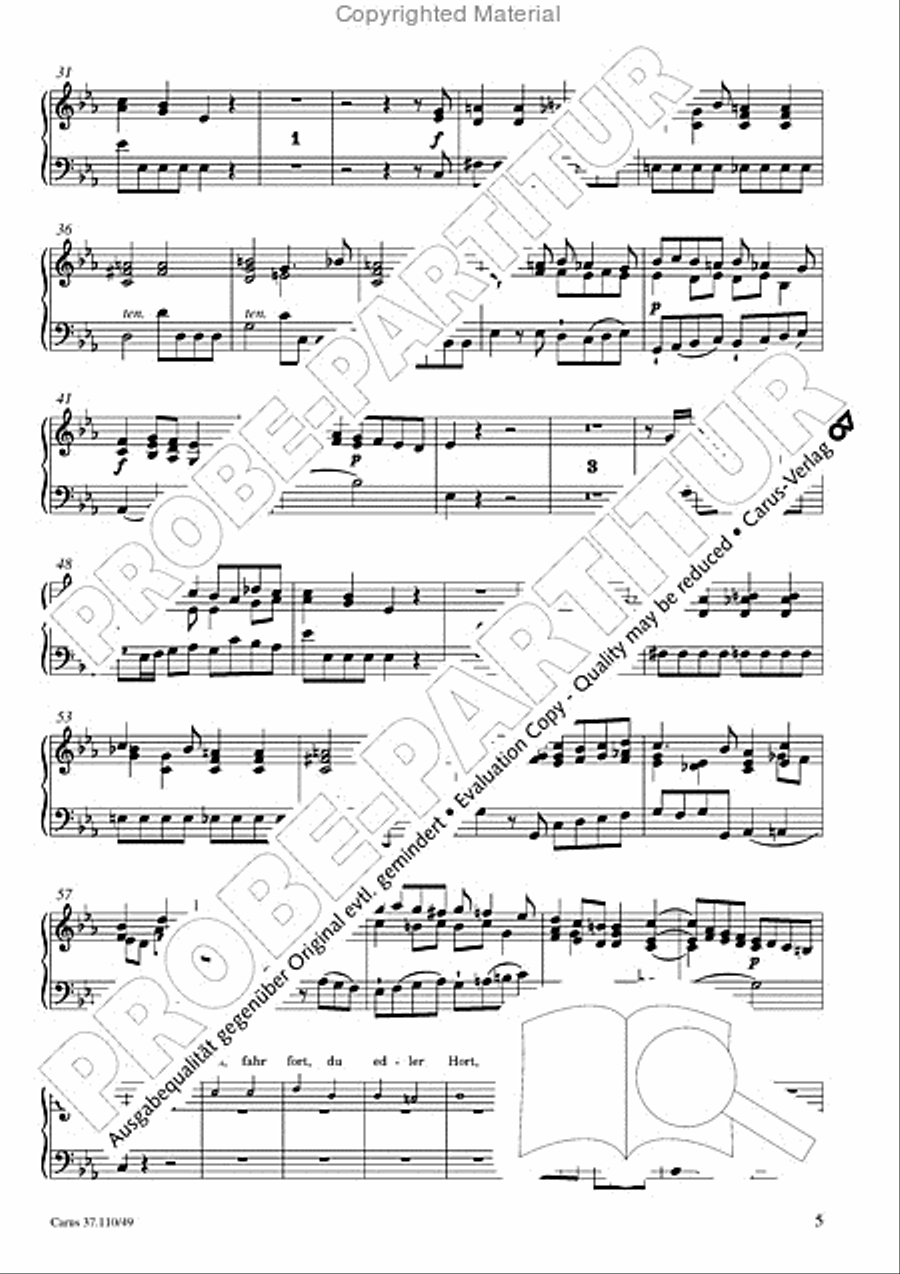 Markuspassion. Werkausgabe Reihe 1, Bd. 7 (Homilius) Organ scores gallery preview page 6