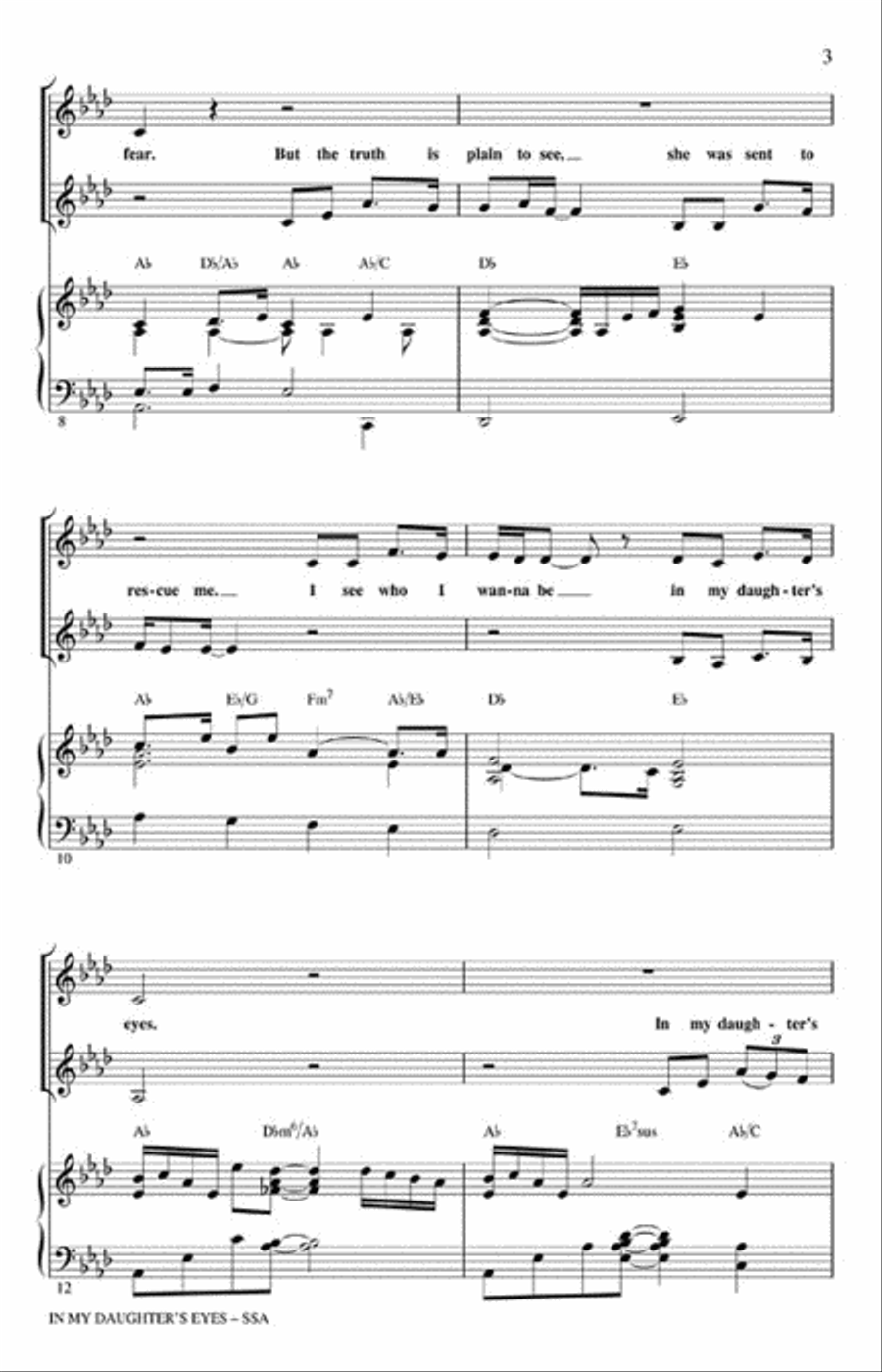 In My Daughter's Eyes SSA scores gallery preview page 3