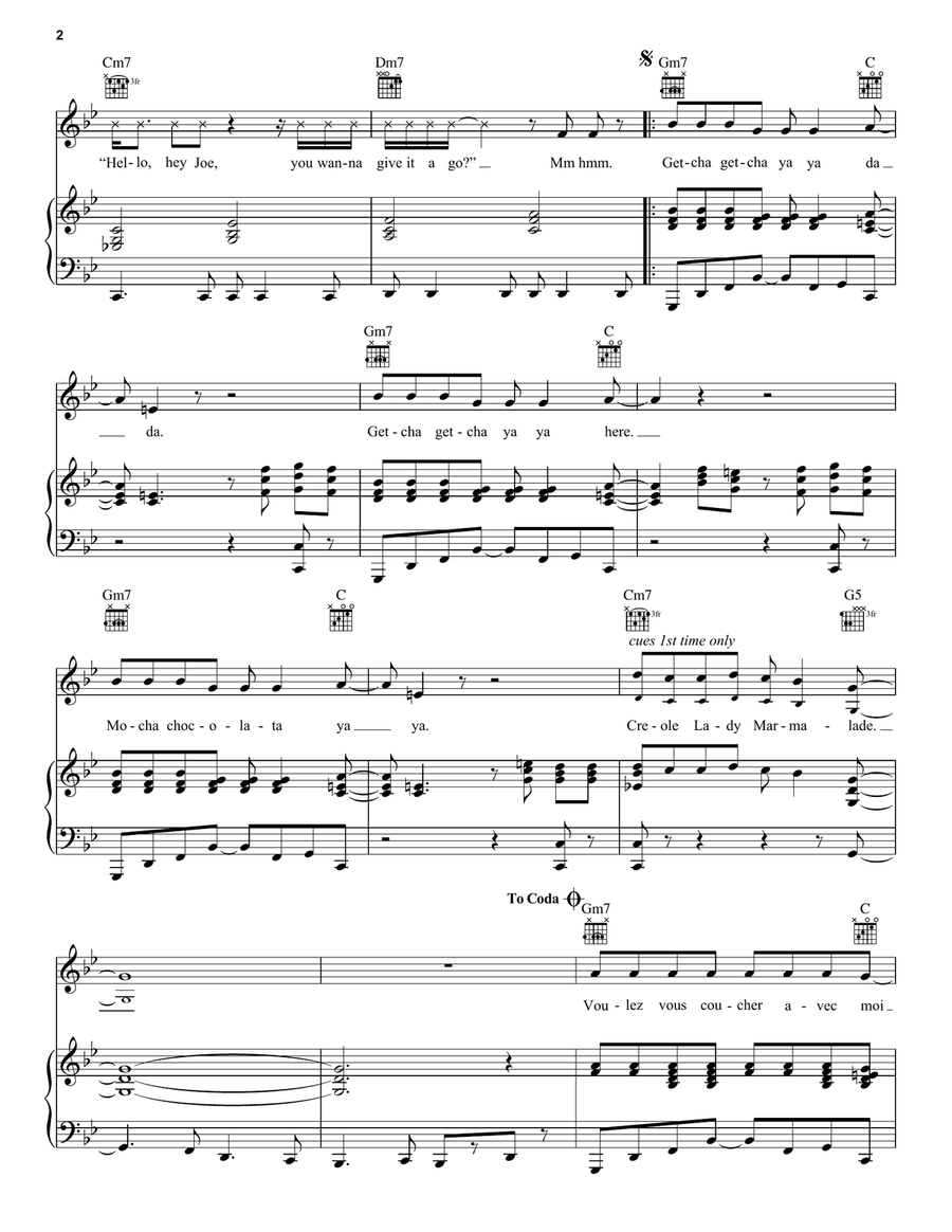 Lady Marmalade Acoustic Guitar scores gallery preview page 2