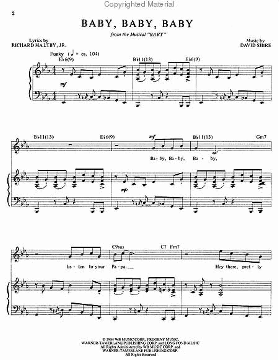 Baby - Vocal Selections Baby - Vocal Selections Piano, Vocal, Guitar scores gallery preview page 2